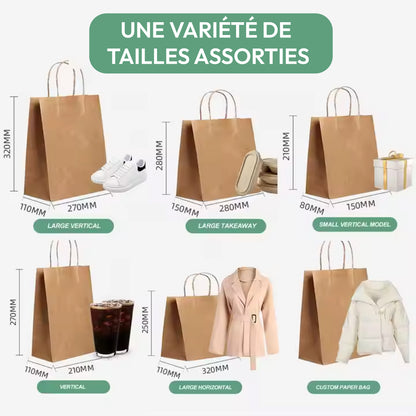 Sacs Épicerie en Papier kraft Personnalisable